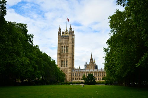 Victoria Tower under Cloudy Skies 