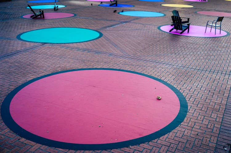 Furniture In Colorful Circles Outdoor