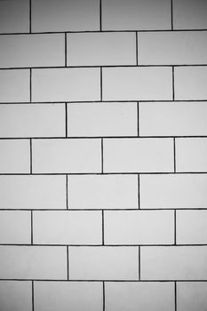 Close-up of a monochrome white brick wall texture, perfect for architectural backgrounds.