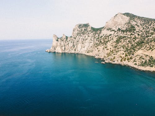 Aerial View of a Coastal Cliff