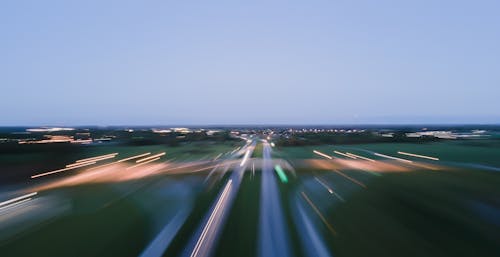 Time Lapse Photography of a Road with Car Lights