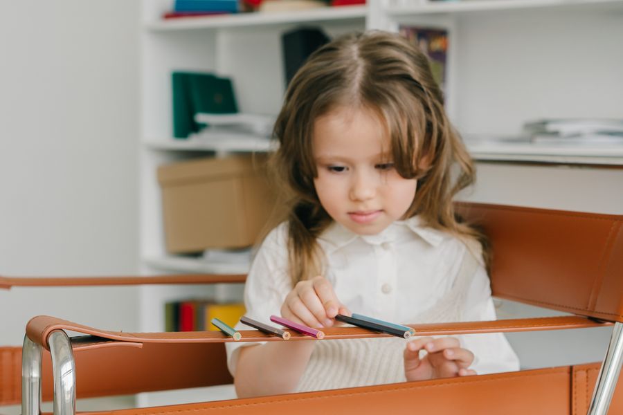 Therapist working with a child