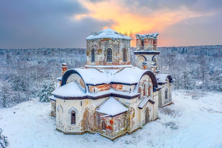 Castle In A Snowy Day