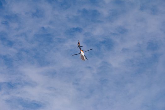 Helicopter Flying in the Sky