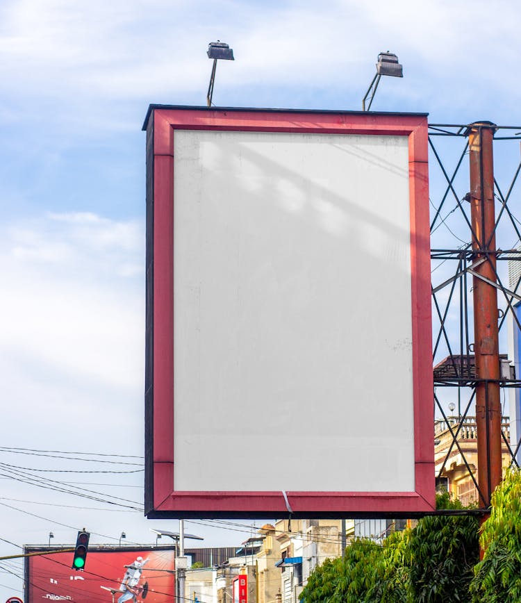 Blank Billboard In City