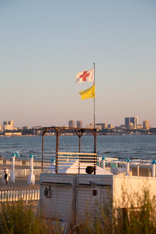 Kostnadsfri bild av flaggstången, hav, havet
