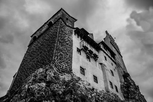 Low-Angle Shot of the Famous Bran Castle in Romania