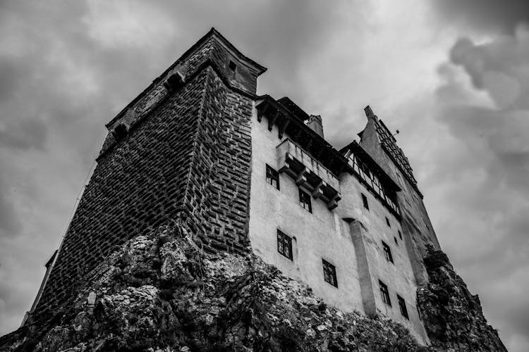 Low-Angle Shot Of The Famous Bran Castle In Romania