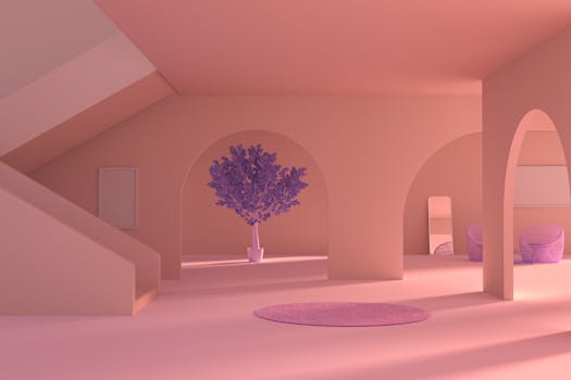 Immagine gratuita di 3d, albero viola, archi