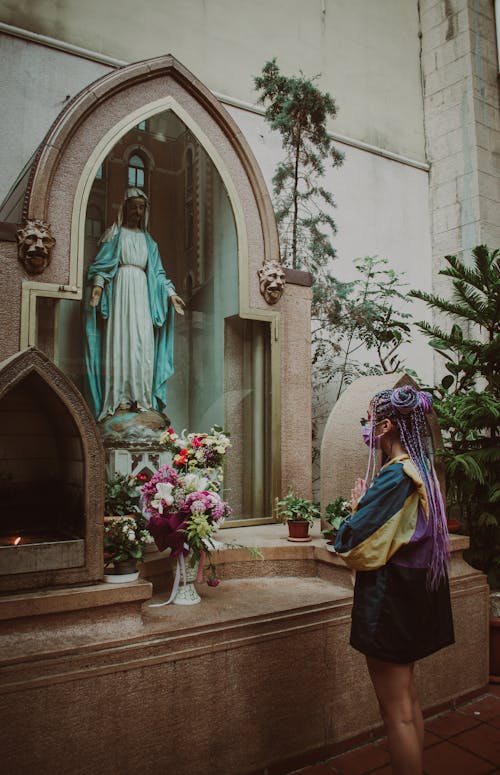 Бесплатное стоковое фото с вертикальный выстрел, дева мария, католический