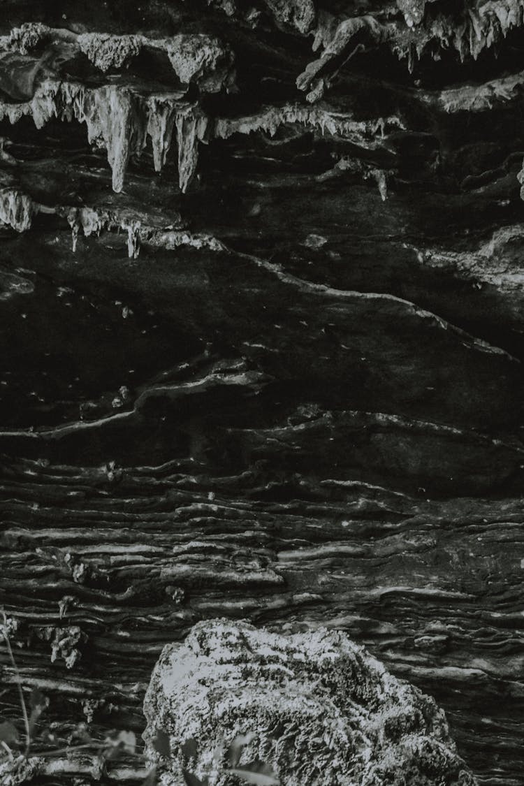 Stalactites In Cave