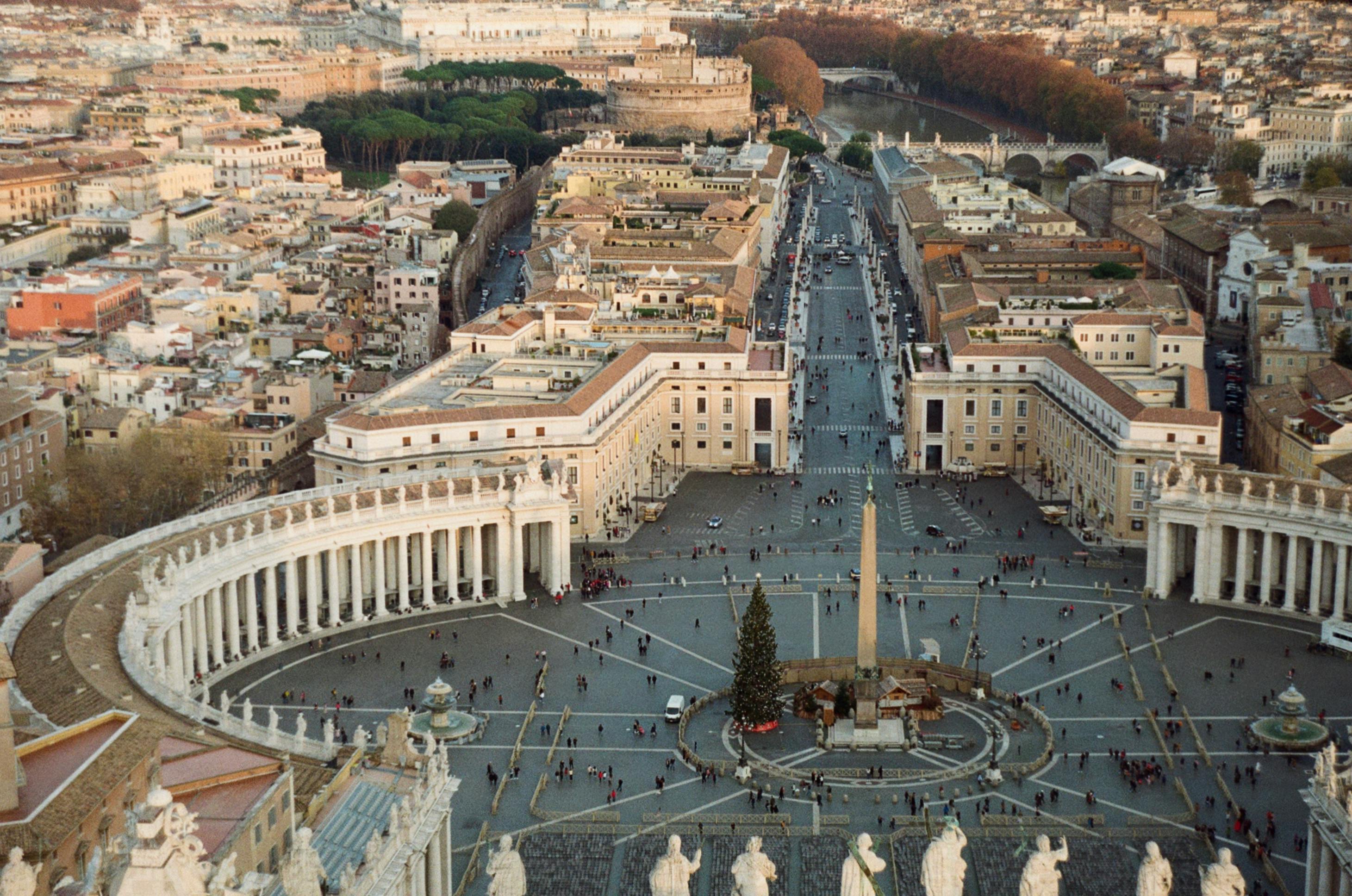 aerial view of the vatican city