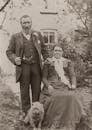 Vintage Photo of Couple With Dog