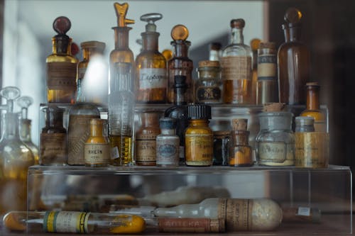 Free Old Bottles and Containers  Stock Photo