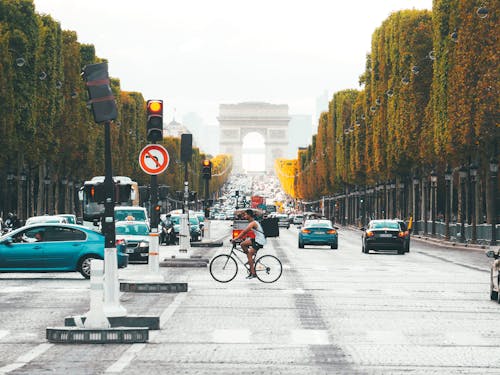 Gratis stockfoto met Arc de Triomphe, auto's, frankrijk Stockfoto