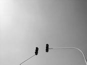 Grayscale Photo of Traffic Lights