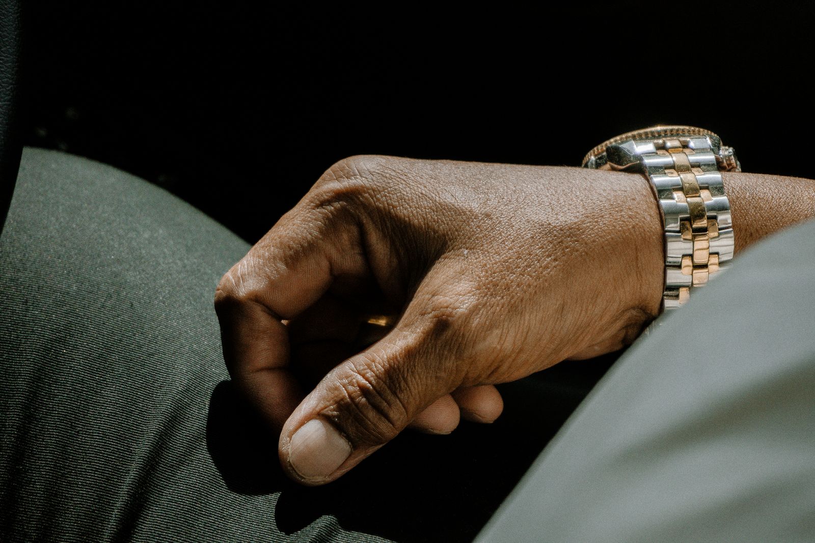 Close view of a hand and fingers during a health assessment
