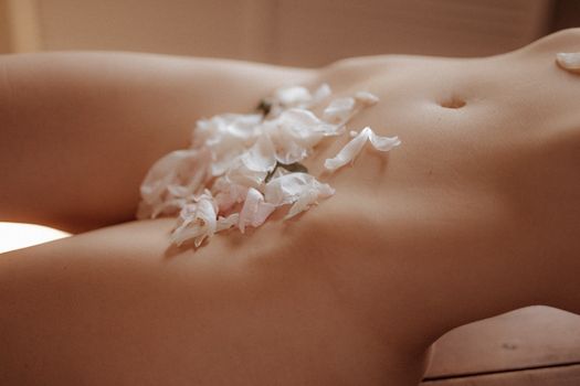 White Flower on Persons Skin