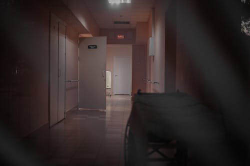 Selective Focus of Empty Hallway 