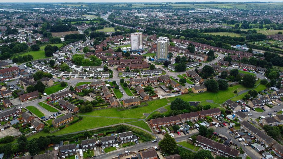 Luton town centre aerial