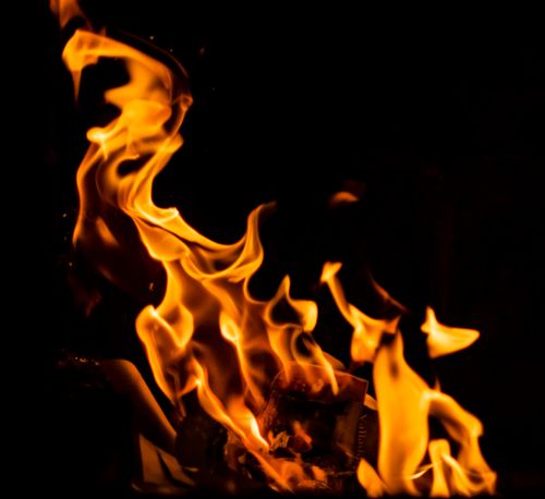 Free Fire in the Dark during Night Time Stock Photo