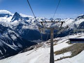 A Ski Resort on a Snow Covered Mountain