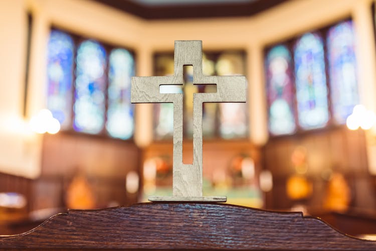 Close-up Of Wooden Crucifix 