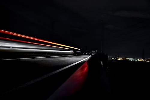Fotografia Poklatkowa świateł Samochodowych