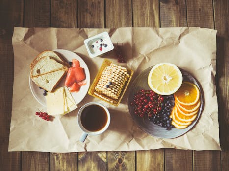 Orange Cookies and Bread on Table