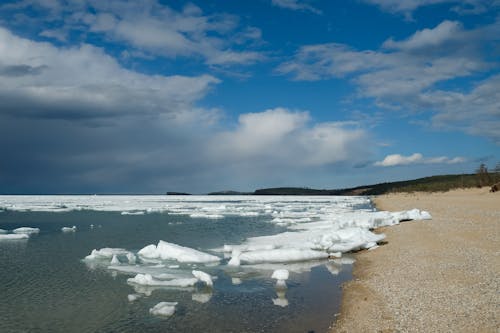 Photo of Floating Sea Ice Near Shore