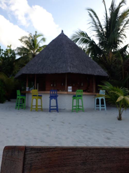 Free stock photo of beach bar, maldives