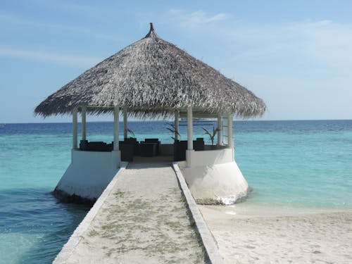 Free stock photo of beach hut, beach sand, tranquil scene