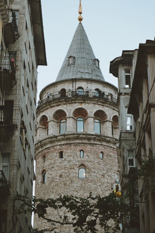 Galata Tower Under the Blue Sky