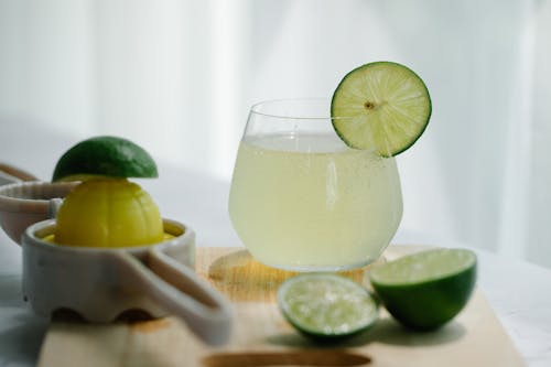 Lime Juice in Close Up Photography