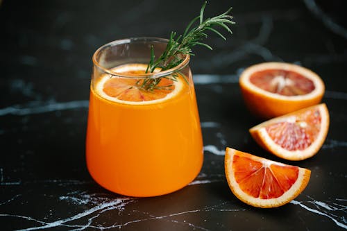 Orange Juice in Drinking Glass