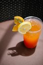 Clear Drinking Glass With Orange Juice