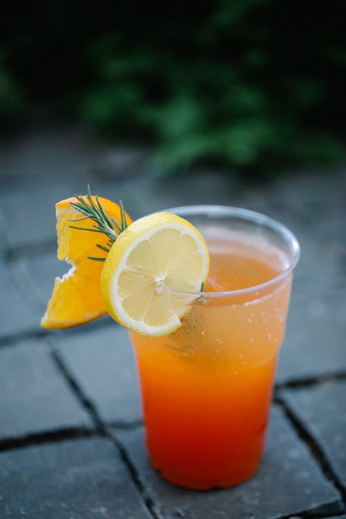 Free Orange Cocktail Drink With Lemon Slice Stock Photo
