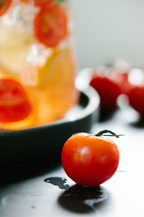 Free Close Up Photo of Red Cherry Tomato Stock Photo