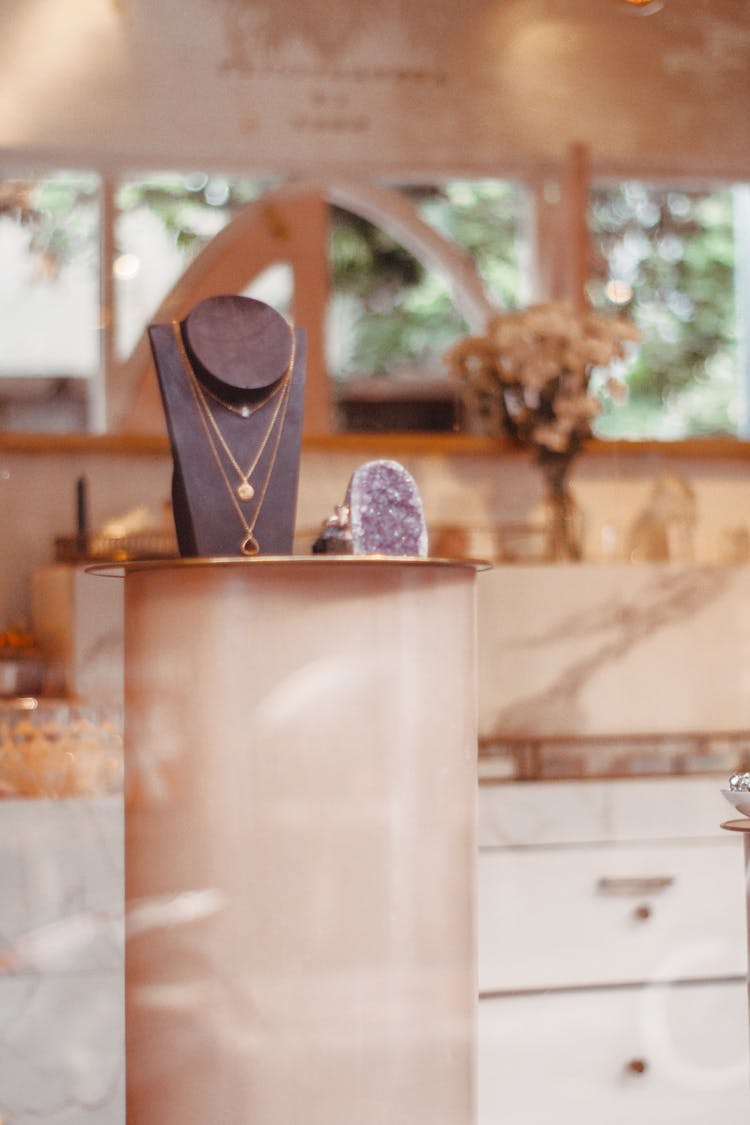 Jewelry On Display In A Store