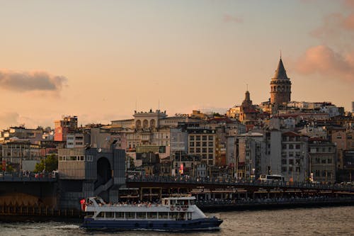 Sunset over Galata in Istanbul