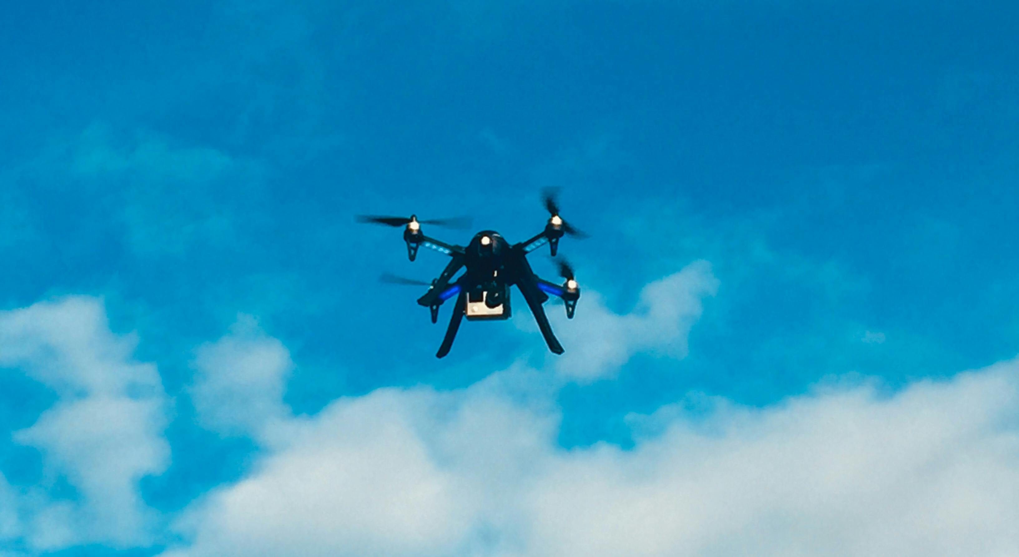 Free stock photo of blue sky, drone