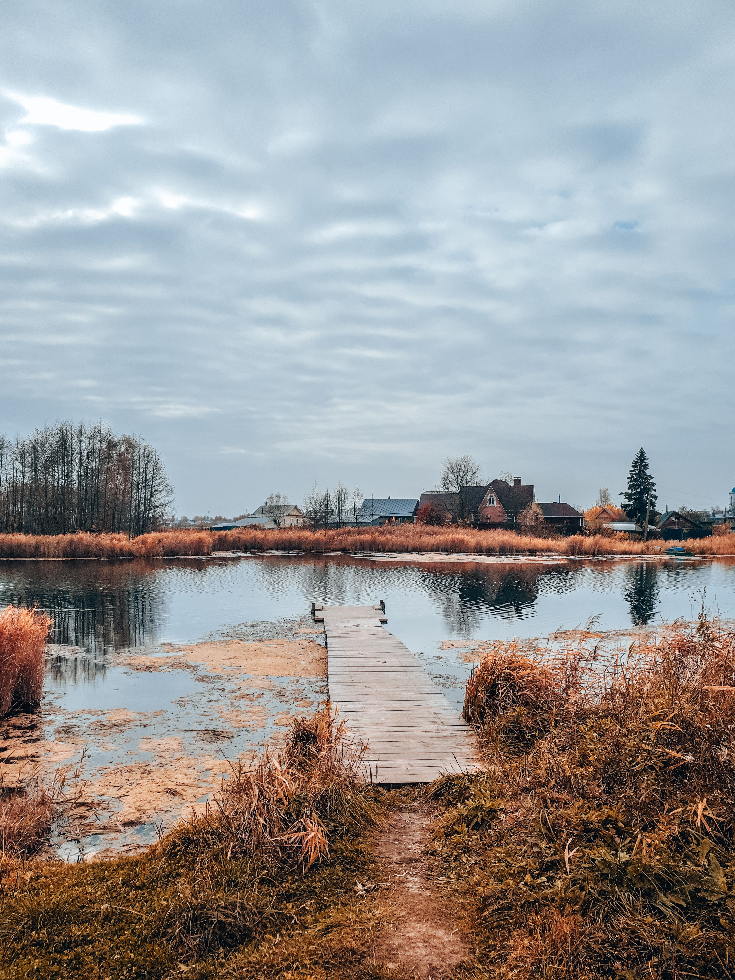 Brown Wooden Dock on the Lake · Free Stock Photo