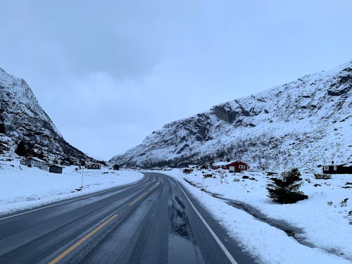 Fotos de stock gratuitas de carretera vacía, clima frío, invierno