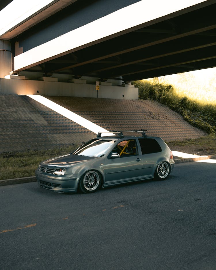 Car Parked Under The Bridge