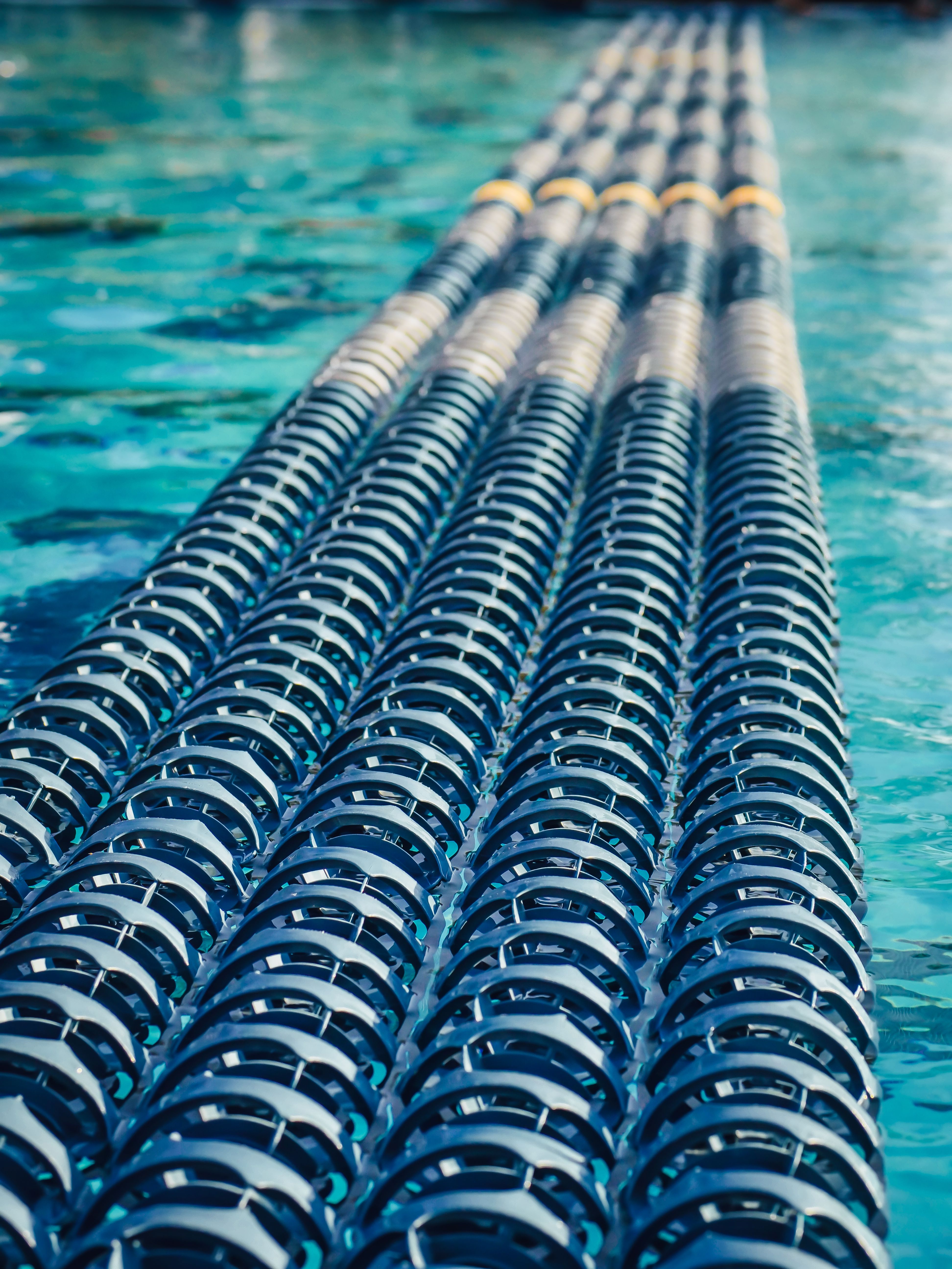 Swimming Lane Marker Floating in a Blue Water · Free Stock Photo