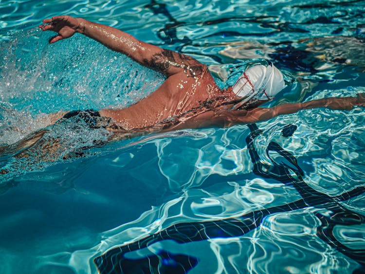 Photo Of An Athlete Swimming 