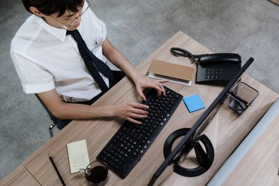 Professional at desk