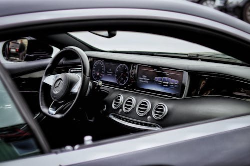 Dashboard of a Mercedes Benz Car