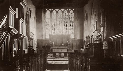 Old Photo Of An Altar Inside A Church