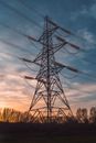 Metal Transmission Tower Under the Sky
